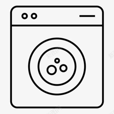 洗衣机洗衣房便利设施图标