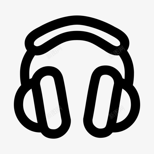 耳机aux音乐svg_新图网 https://ixintu.com 耳机 音乐 音乐声 声音 图标 粗体