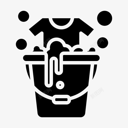 洗衣水桶清洁svg_新图网 https://ixintu.com 洗衣 水桶 清洁卫生 衬衫