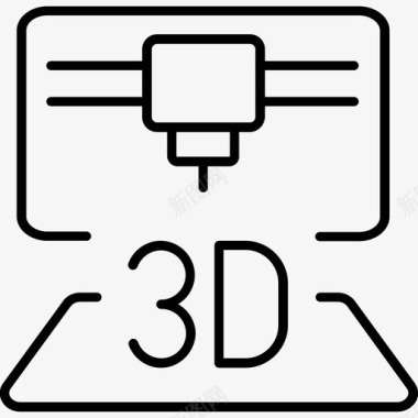 3d打印打印机3d汽车打印图标