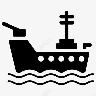 船艇渔船兵役雕文图标图标
