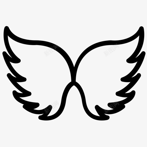 翅膀纹身纹身艺术纹身设计svg_新图网 https://ixintu.com 纹身 翅膀 纹身艺术 设计 创意 线条 图标