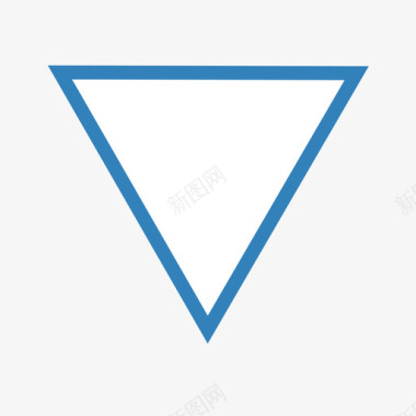 三角形下描边图标