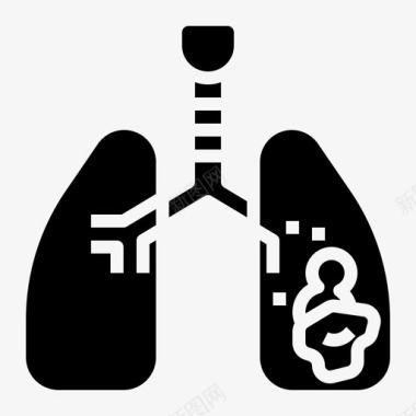肺癌疾病转移图标