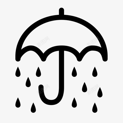 伞雨雨天svg_新图网 https://ixintu.com 伞雨 雨天 天气