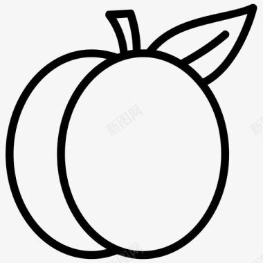 杏食品新鲜水果图标