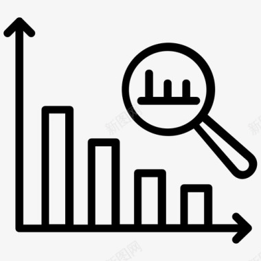 统计表示面积图图表应用程序图标