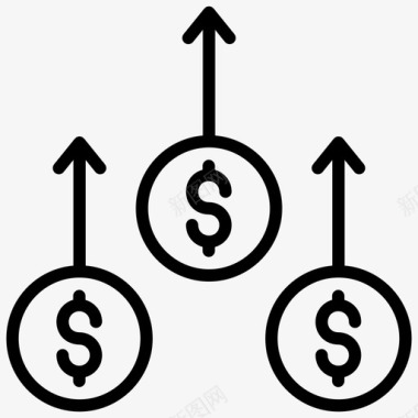 利润收益财务增长图标