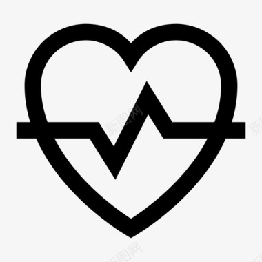 心脏护理心电图心脏健康图标