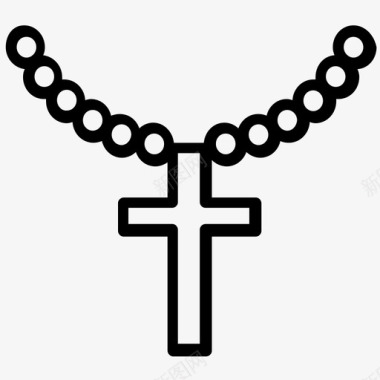 十字架吊坠基督教象征基督教图标