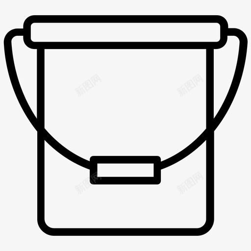 桶油漆桶器具svg_新图网 https://ixintu.com 桶桶 油漆 漆桶 器具 水桶 野火 消防 防线 图标