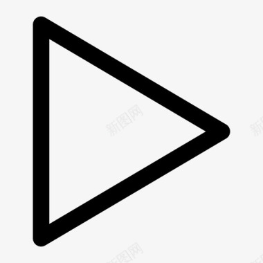 三角形按钮媒体播放器图标