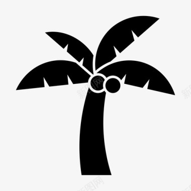 椰子水果岛屿图标