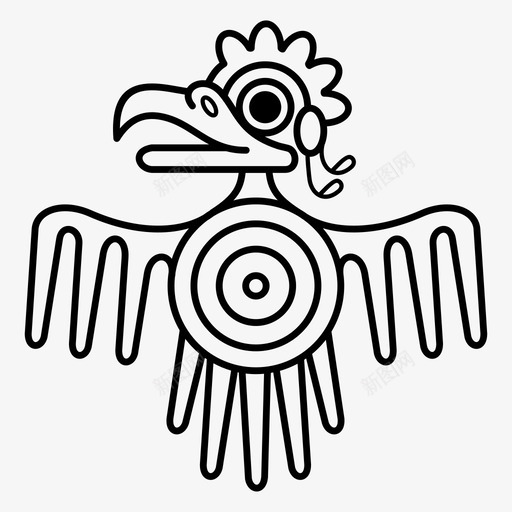 阿兹特克符号鹰玛雅svg_新图网 https://ixintu.com 阿兹 特克 符号 玛雅 印加 图案 动物 纹身