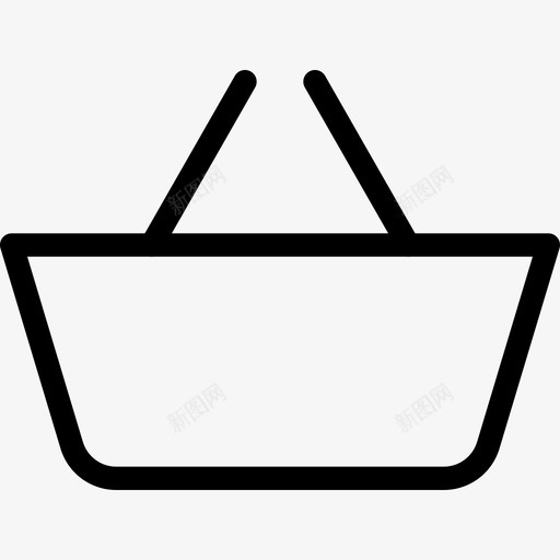 购物篮把手商品svg_新图网 https://ixintu.com 购物篮 把手 商品 采购 零售 基本 线图 图标
