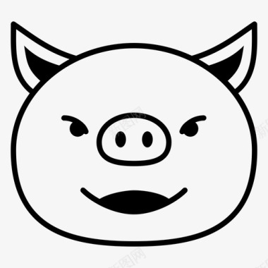 猪动物肉图标