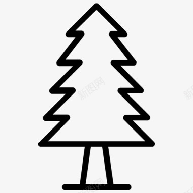 松树圣诞树冷杉树图标