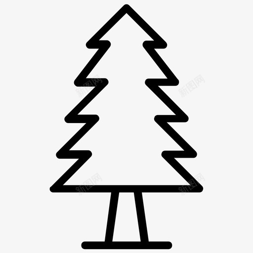松树圣诞树冷杉树svg_新图网 https://ixintu.com 松树 圣诞树 冷杉 杉树 大自然 新年 快乐 线图 图标