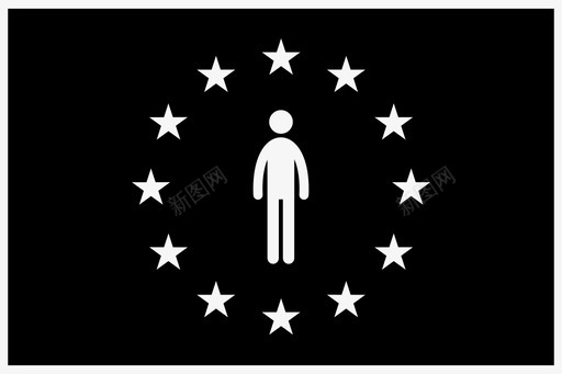 欧洲公民旗帜人图标