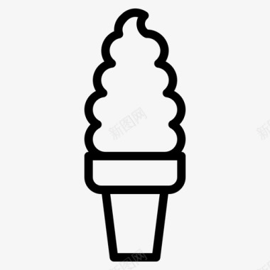 软服务奶油冰淇淋图标