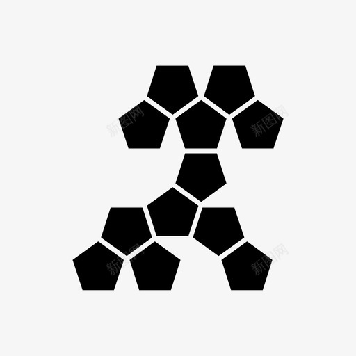 十二面体网骰子平面svg_新图网 https://ixintu.com 十二 面体 骰子 平面 平面几何 几何学 柏拉图 体形 形状