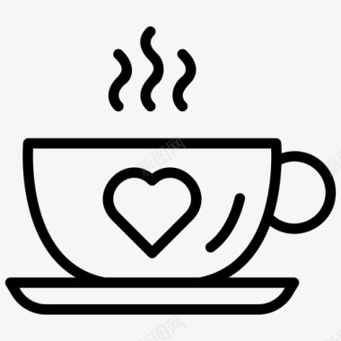 咖啡杯饮料茶碟图标