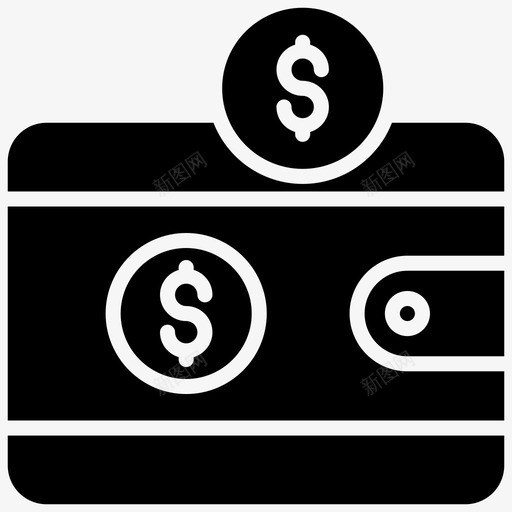 钱包钱钱包储蓄和投资字形图标svg_新图网 https://ixintu.com 钱包 钱钱包 储蓄 投资 字形 图标
