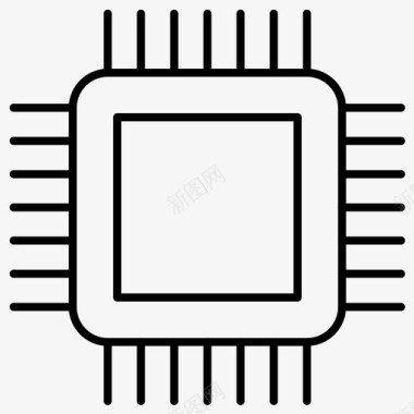 处理器芯片ic图标
