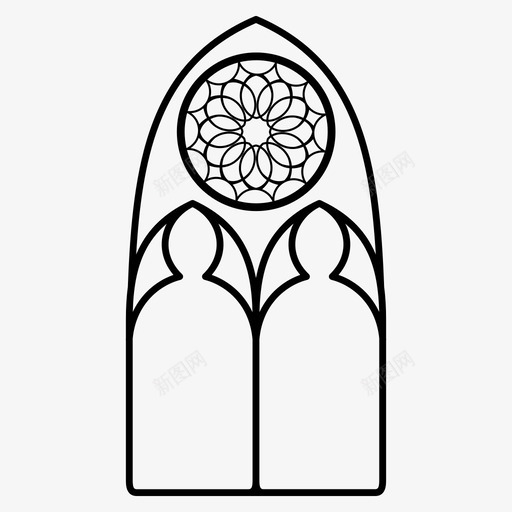 哥特式窗户建筑哥特式风格svg_新图网 https://ixintu.com 哥特式 窗户 建筑 风格 彩色 玻璃 玻璃窗 窗框 大教堂 城堡