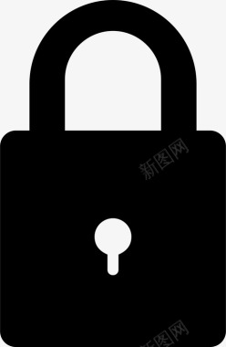 挂锁门锁防护图标