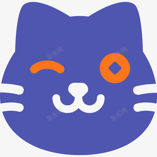 11四只猫logo主色调svg_新图网 https://ixintu.com 四只 猫主 色调 填充
