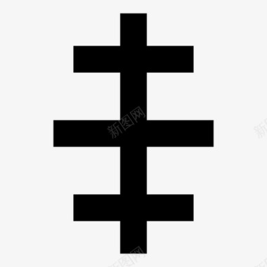 塞勒姆十字架基督教三重图标