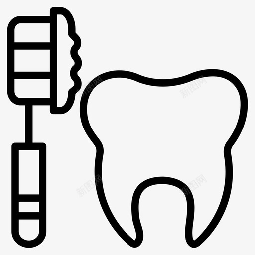 牙膏牙科卫生svg_新图网 https://ixintu.com 牙科 牙膏 卫生 牙齿 牙刷 医疗 线图 图标
