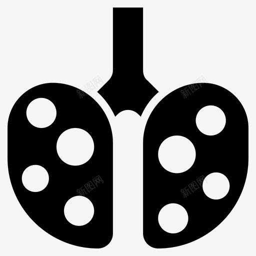 肺部人体器官肺部疾病svg_新图网 https://ixintu.com 不健康 人体 健康 吸烟 器官 固体 图标 感染 疾病 肺部