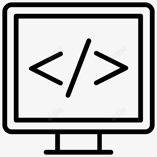软件开发自定义编码html代码svg_新图网 https://ixintu.com 软件开发 编码 自定义 代码 编程语言 工程 元素 线图 图标