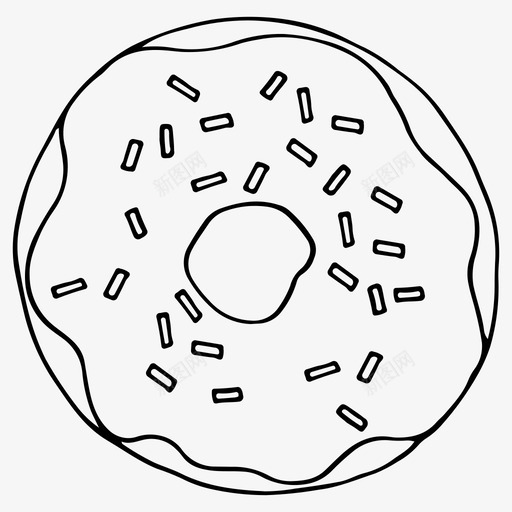 甜甜圈甜点食物svg_新图网 https://ixintu.com 甜甜圈 甜点 食物 菜单