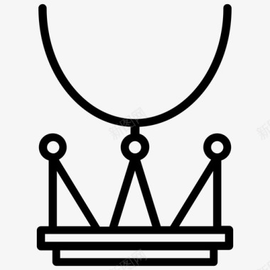 皇冠项链dj皇冠嘻哈符号图标