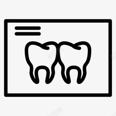 牙齿x光牙科牙医图标