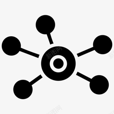 原子结构原子细胞原子图标