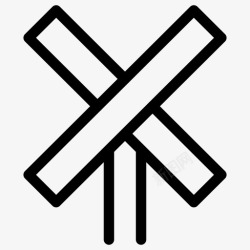 火车进标十字十字标志道路高清图片