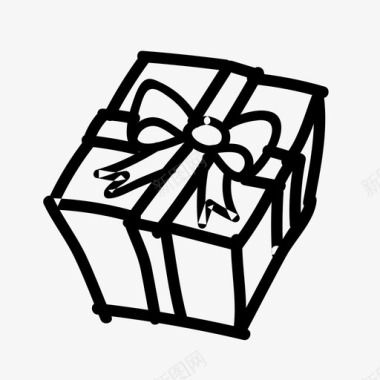 礼品盒圣诞节包装图标