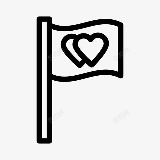爱的旗帜最爱心svg_新图网 https://ixintu.com 爱的 旗帜 最爱 爱心 和平 浪漫