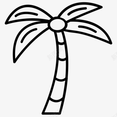 椰树椰子树山毛榉树图标