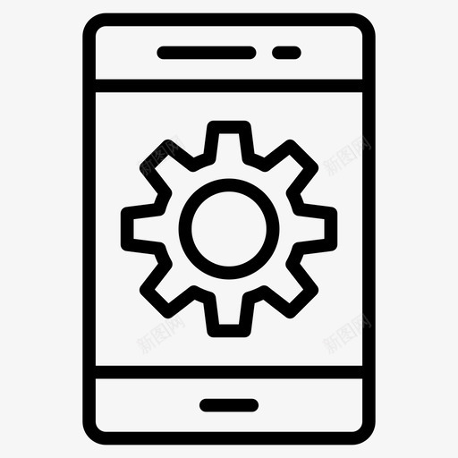 首选项配置移动svg_新图网 https://ixintu.com 首选项 配置 移动电话 设置 数字 营销 线图 图标