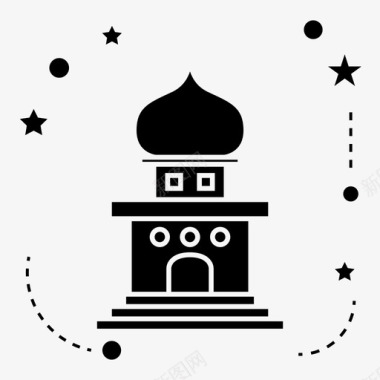 清真寺开斋节穆斯林图标