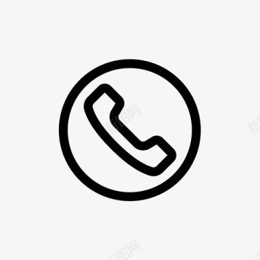 电话通信联系拨打线性图标