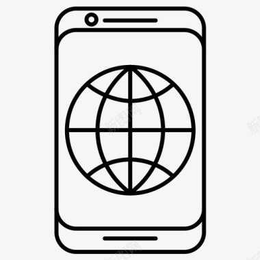 互联网地球仪智能手机图标