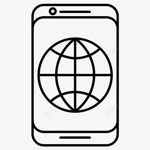 互联网地球仪智能手机svg_新图网 https://ixintu.com 互联网 地球仪 智能 手机