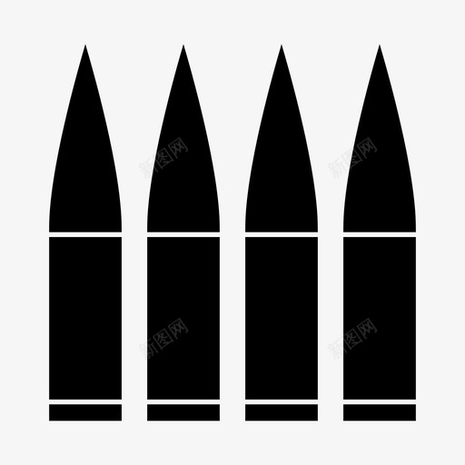 子弹弹药筒导弹svg_新图网 https://ixintu.com 子弹 弹药筒 导弹 炮弹 射击 战争 战斗 冲突 字形 图标