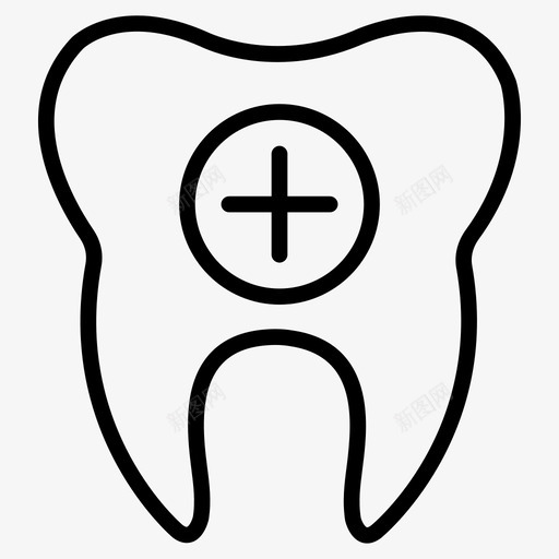 牙科医疗口腔svg_新图网 https://ixintu.com 医疗 牙科 口腔 牙齿 线图 图标